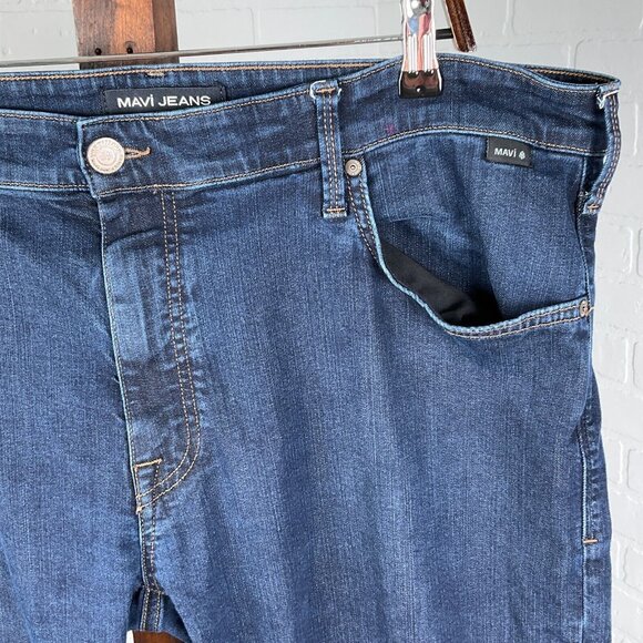 Mavi Jeans Mens 41W x 31L Blue Zach Straight Leg Denim Cotton Stretch Lyocell - Picture 2 of 14